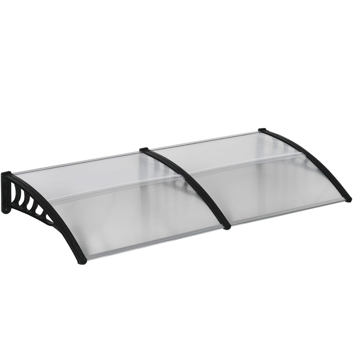 Front Door Canopy, Outdoor Awning, 200 x 96cm Rain Shelter for Window, Porch and Front/Back Door, Clear