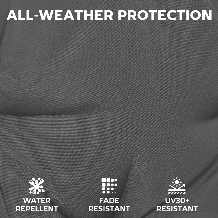 Outdoor Seat Cushions Set of 2 with Ties, Waterproof Garden Seat Pads,