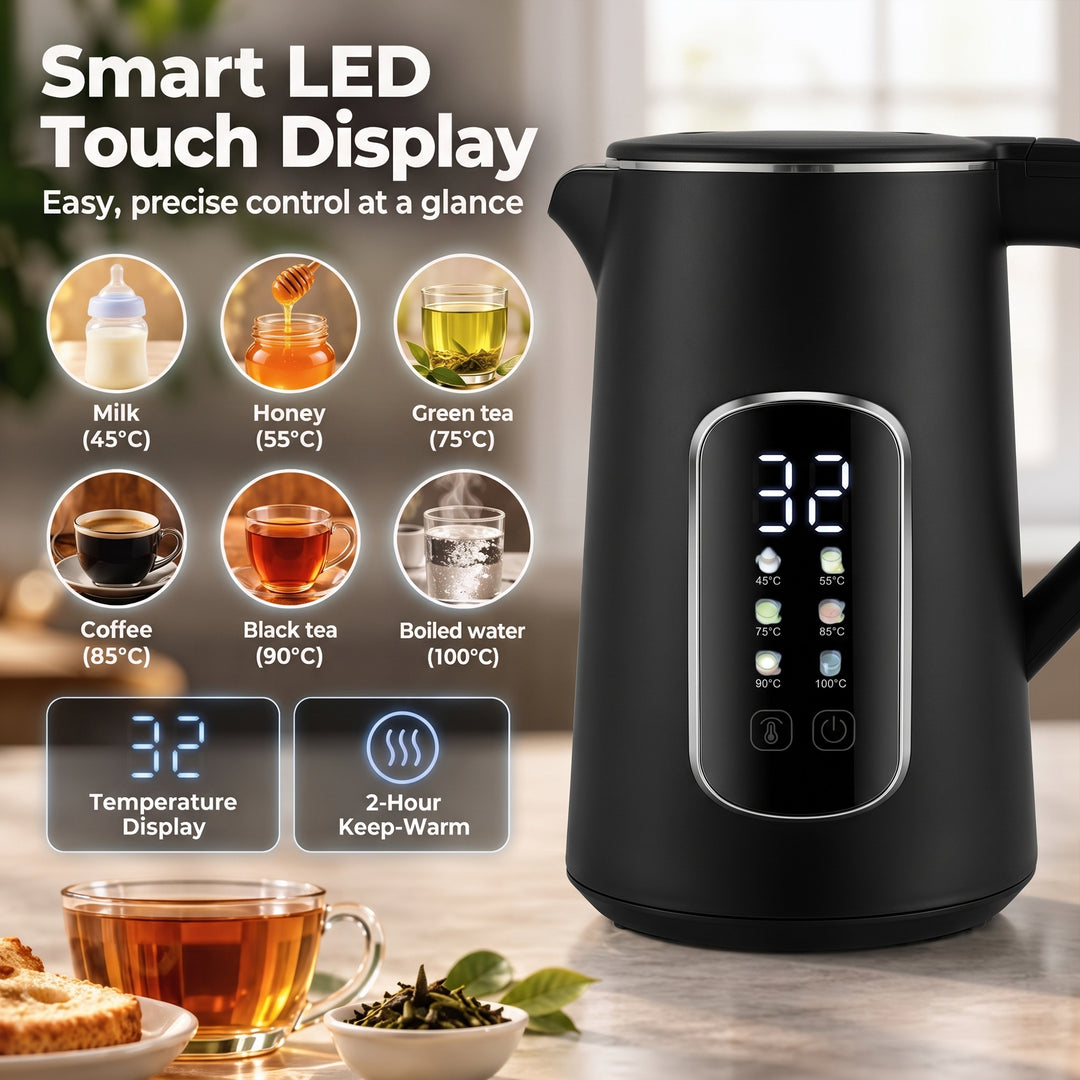 Kettle and Toaster Set with LED Touch Screen, Kettle with Strix - view 4