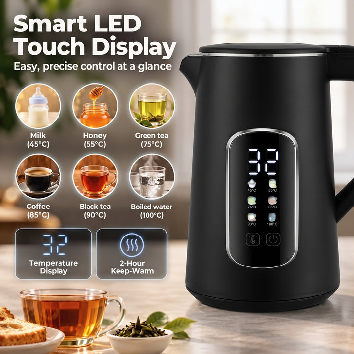 Kettle and Toaster Set with LED Touch Screen, Kettle with Strix - view 4