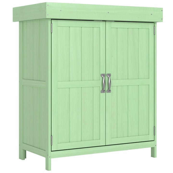 Small Shed, Wooden Garden Shed with Openable Hinged Roof and Removable