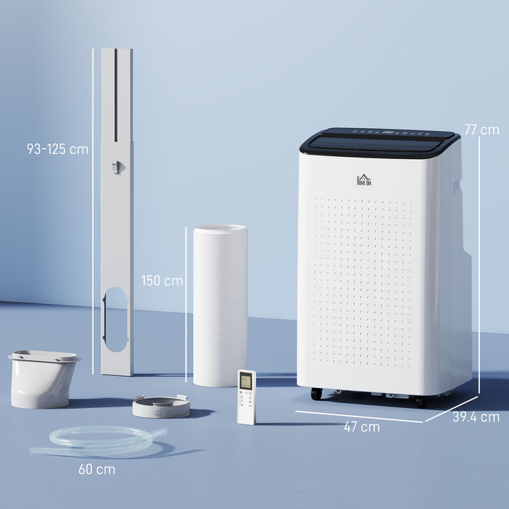 14000 BTU Mobile Air Conditioner for Room up to 35m², Smart Home WiFi Compatible, with Dehumidifier, Fan, 24H Timer