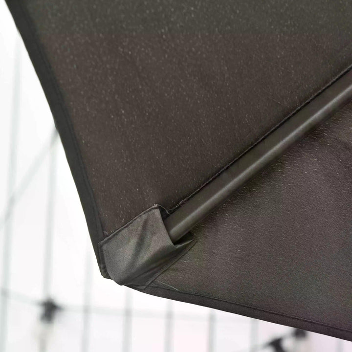 MCL 3(m) Offset Parasol Cantilever Hanging Umbrella 360° Rotation w/ Base Dark Grey