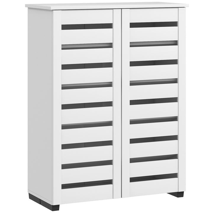 Narrow Shoe Cabinet for Entryway, 5-Tier Slim Shoe Storage Cabinet wit