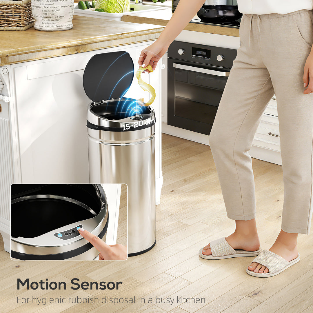 42L Automatic Motion Sensor Rubbish Bin with Fingerprint Resistant, St