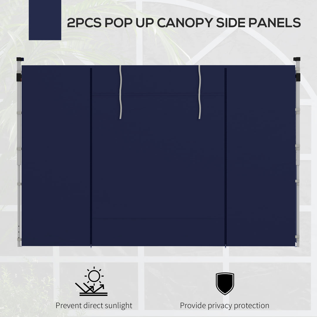 Set of Two 195 x 295cm Replacement Gazebo Side Walls - Blue