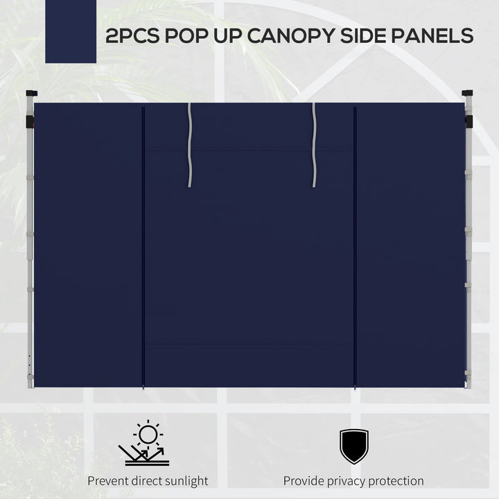 Set of Two 195 x 295cm Replacement Gazebo Side Walls - Blue
