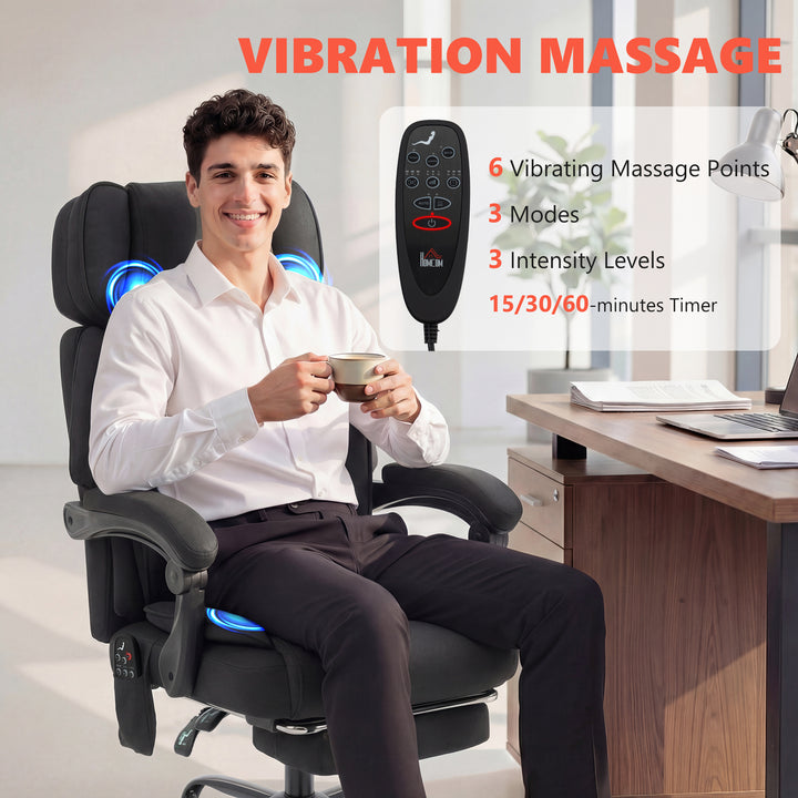 High Back Vibration Massage Office Chair Heated Reclining Computer Cha