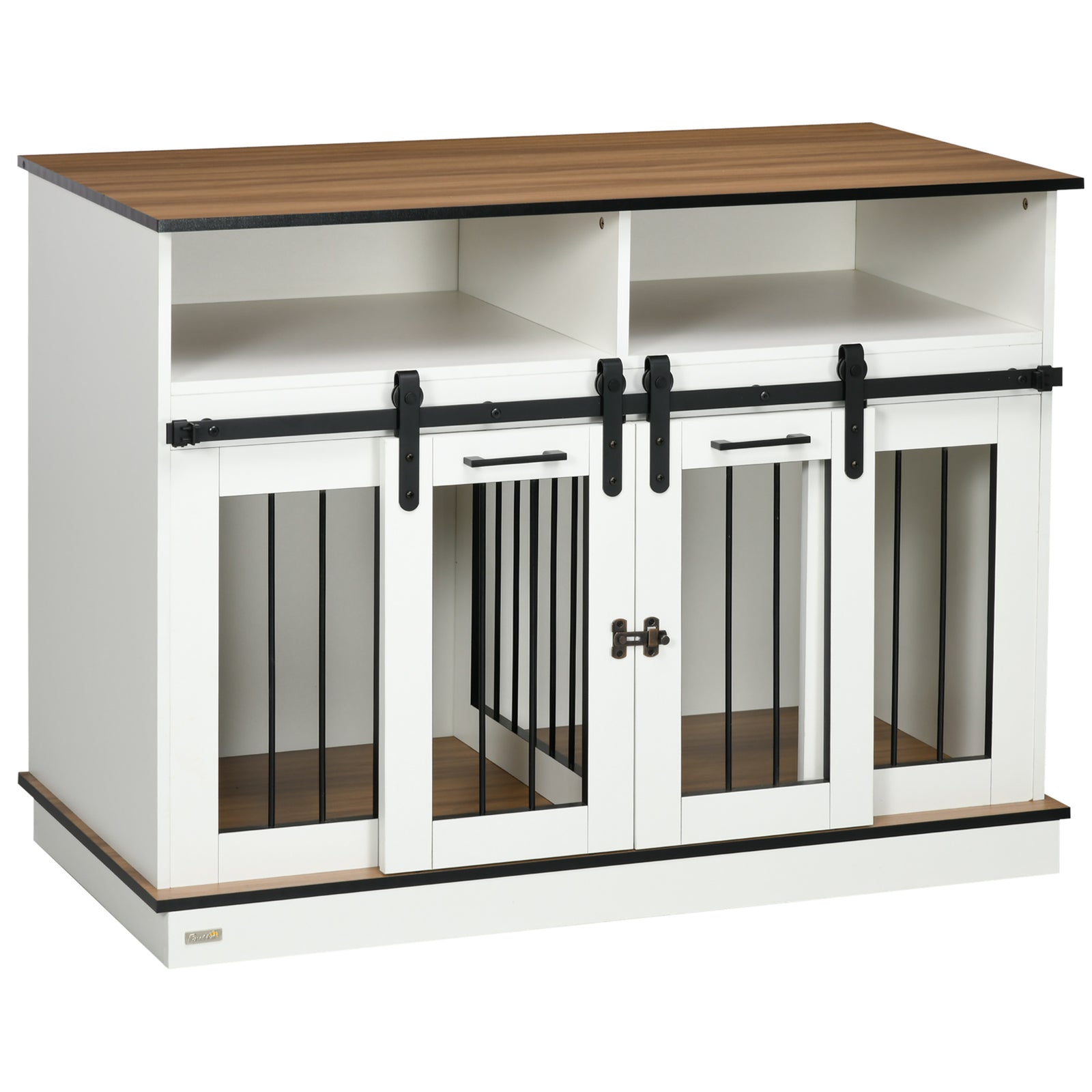 Dog Crate Furniture for Small and Large Dogs, with Movable Divider - White