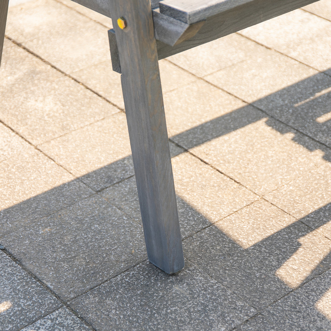 MCL 2-Seater Garden Bench Antique Loveseat for Yard, Lawn, Porch, Patio, Steel, Grey