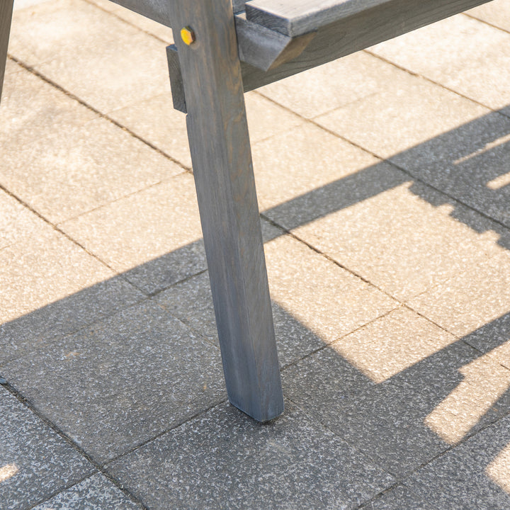 MCL 2-Seater Garden Bench Antique Loveseat for Yard, Lawn, Porch, Patio, Steel, Grey