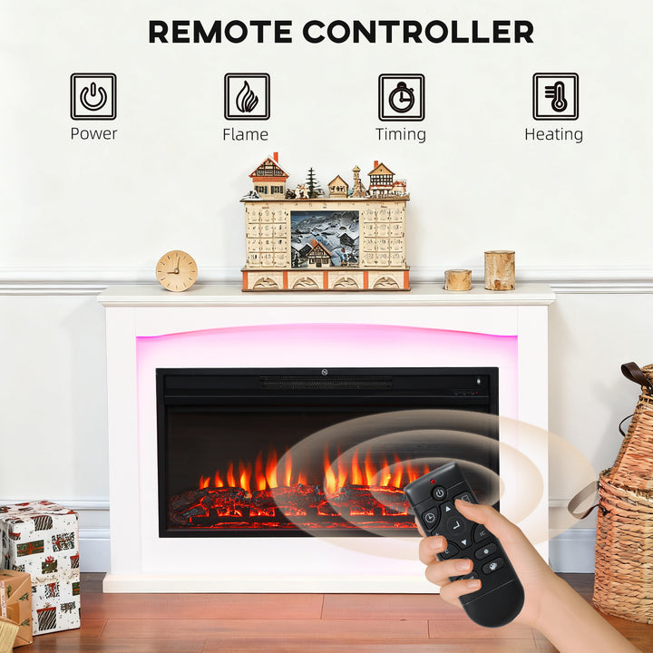 MCL 2000W 5118 BTU Faux Flame Fireplace - White