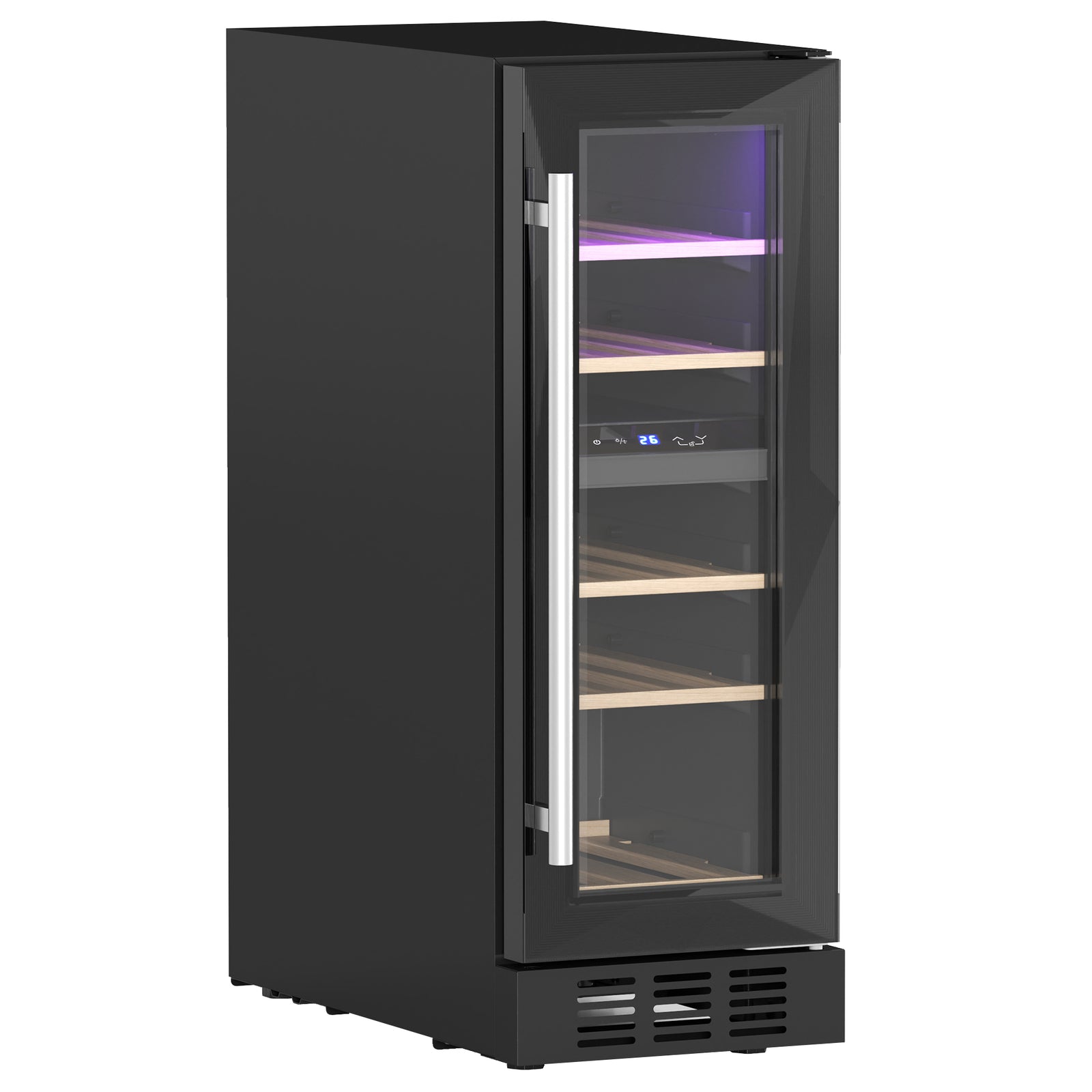 16 Bottle Dual Zone 5-18℃ Wine Fridge - Black