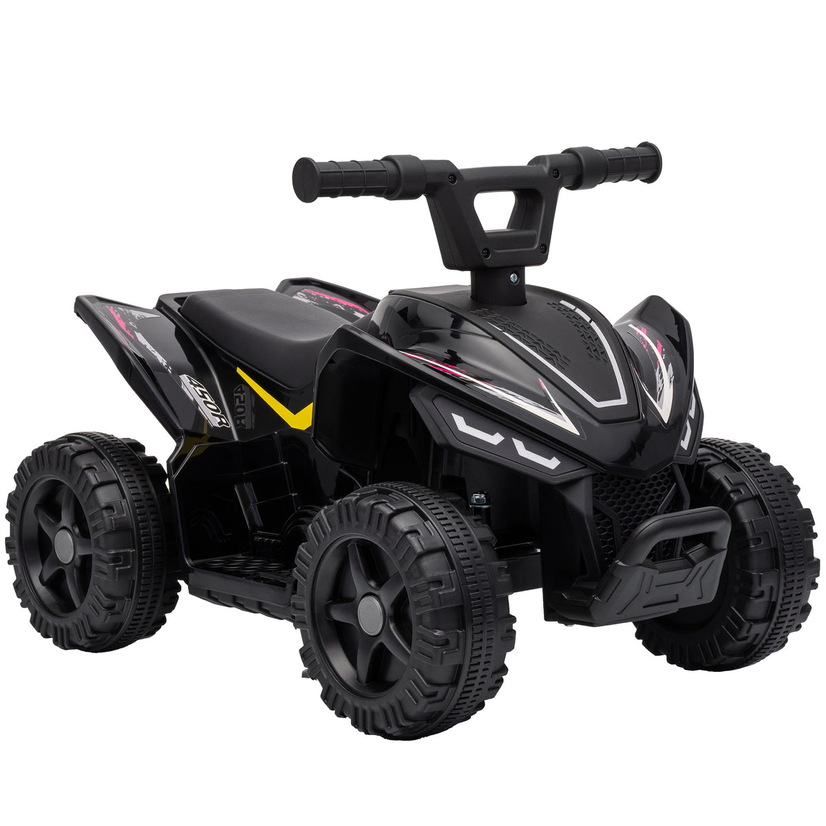 6V Battery Powered Kids ATV, Quad Bike with Handlebar Button Control - Black