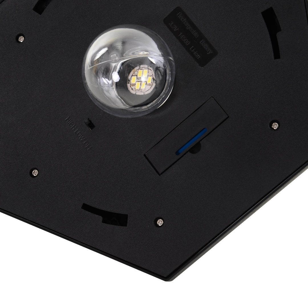 MCL Outdoor Garden Solar Post Lamp Sensor Light  LED Lantern Bollard Pathway Torch Light 1.77m Tall