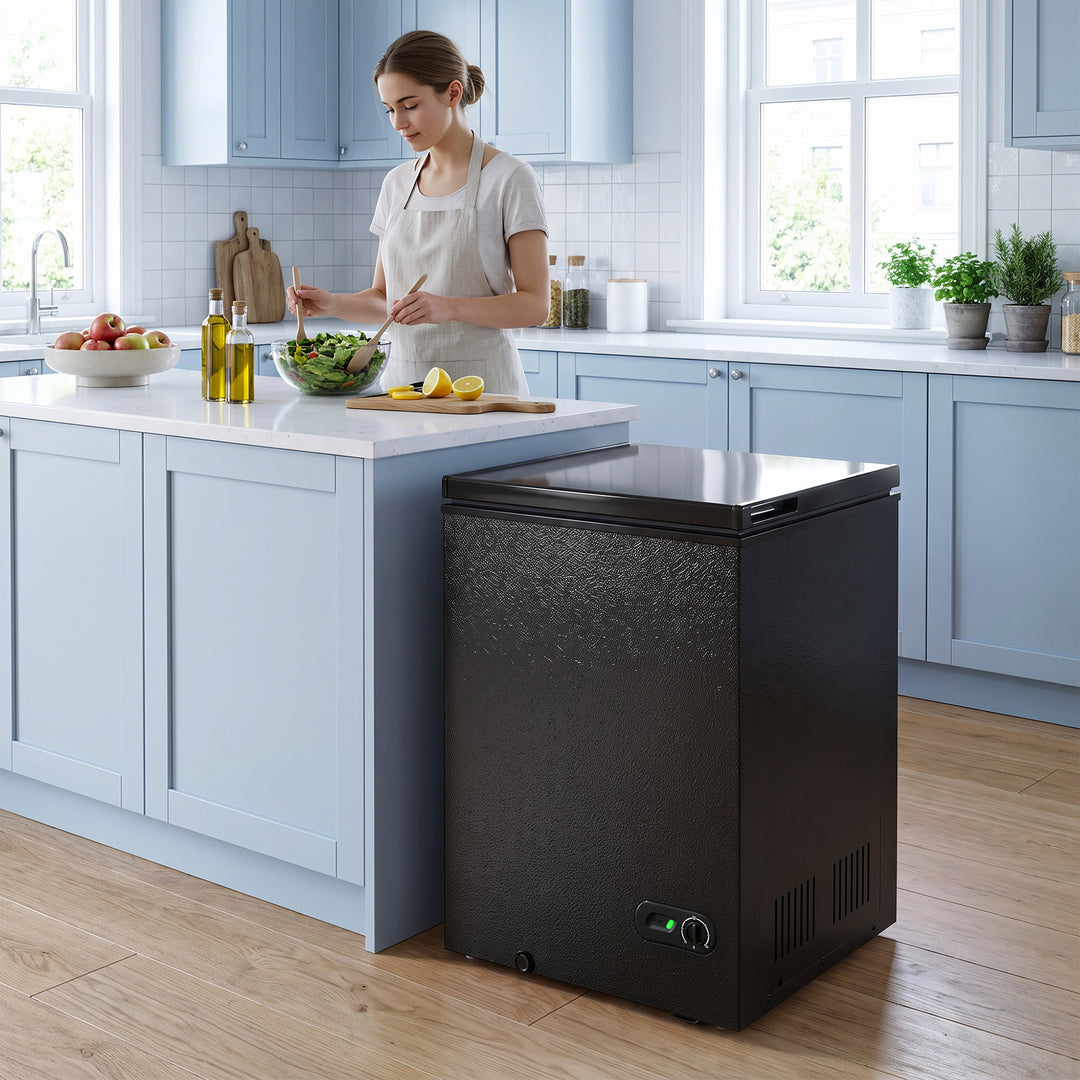 91L Freestanding Chest Freezer with Removable Storage Basket, Chest - view 2