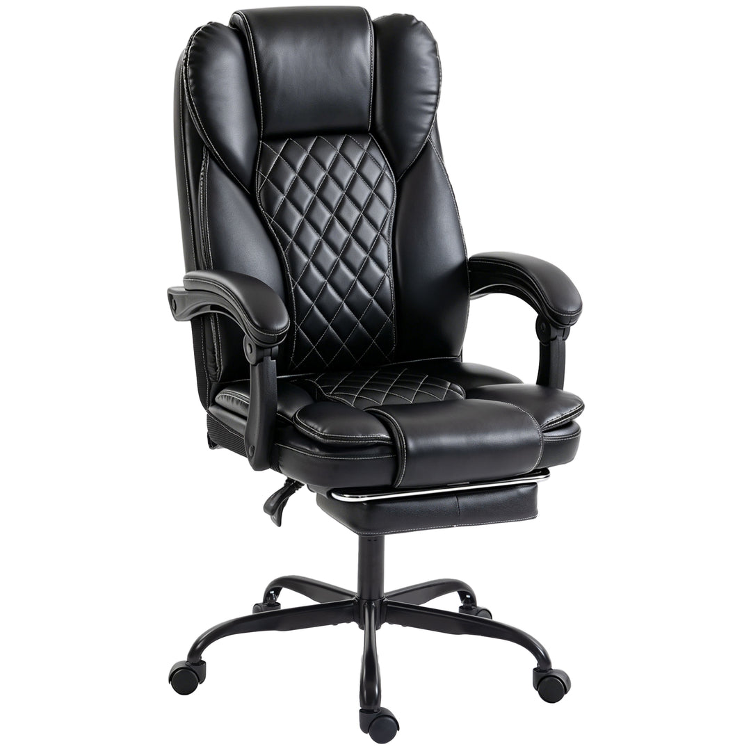 Executive Home Office Chair Reclining Function Footrest Computer Desk 