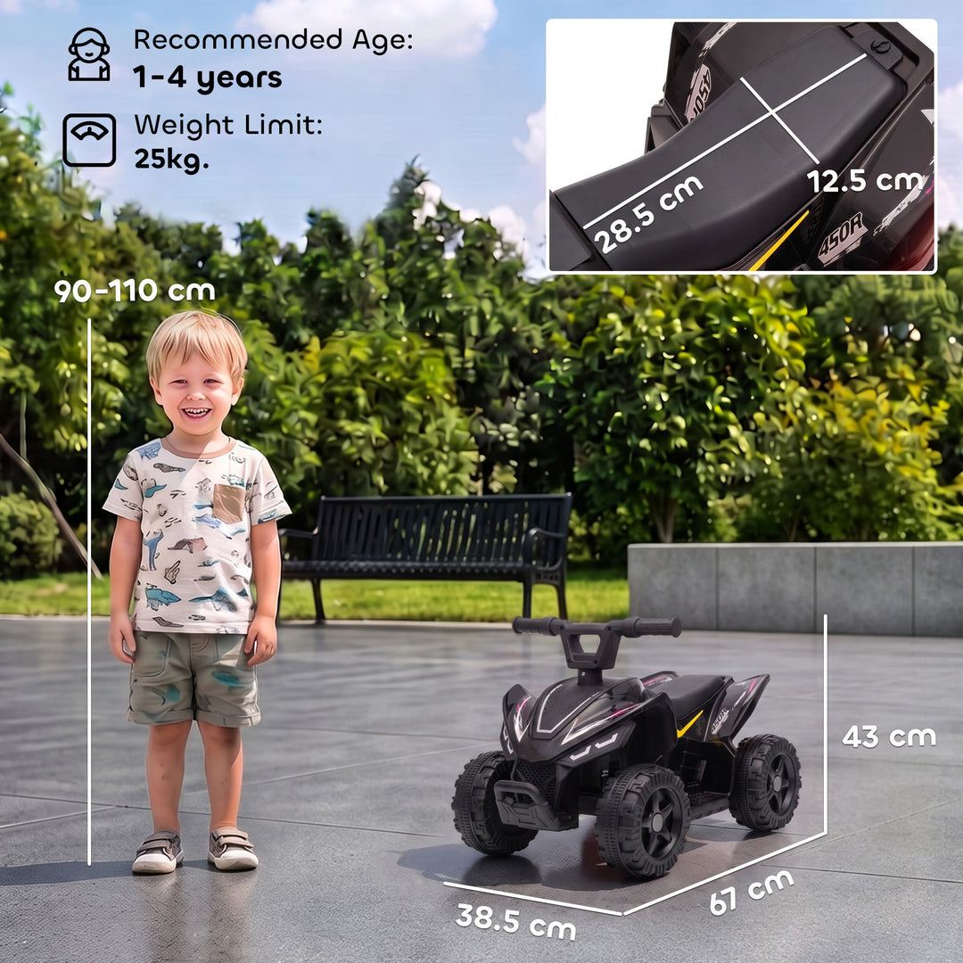 6V Battery Powered Kids ATV, Quad Bike with Handlebar Button Control - view 3