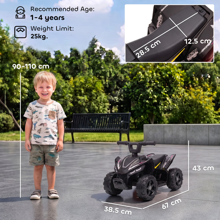 6V Battery Powered Kids ATV, Quad Bike with Handlebar Button Control - view 3