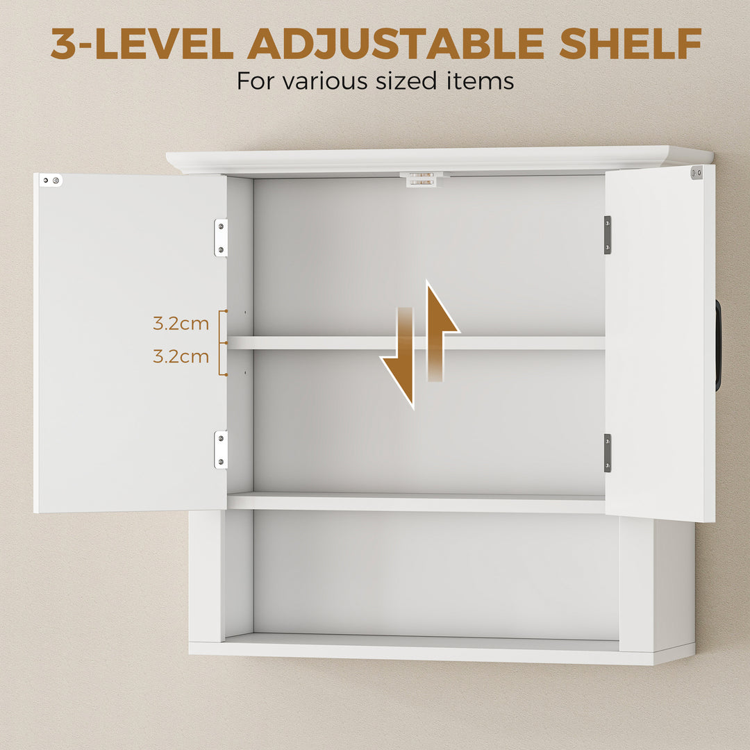 Bathroom Wall Cabinet, Medicine Cabinet, Kitchen Cupboard with 2 Doors