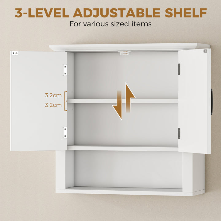 Bathroom Wall Cabinet, Medicine Cabinet, Kitchen Cupboard with 2 Doors
