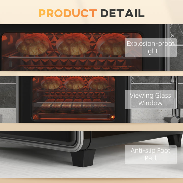 20L 90-230℃ Mini Convection Oven, with Air Fry Function - Black