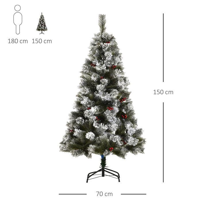 HOMCOM Christmas Tree, 150H cm-Green | Aosom UK