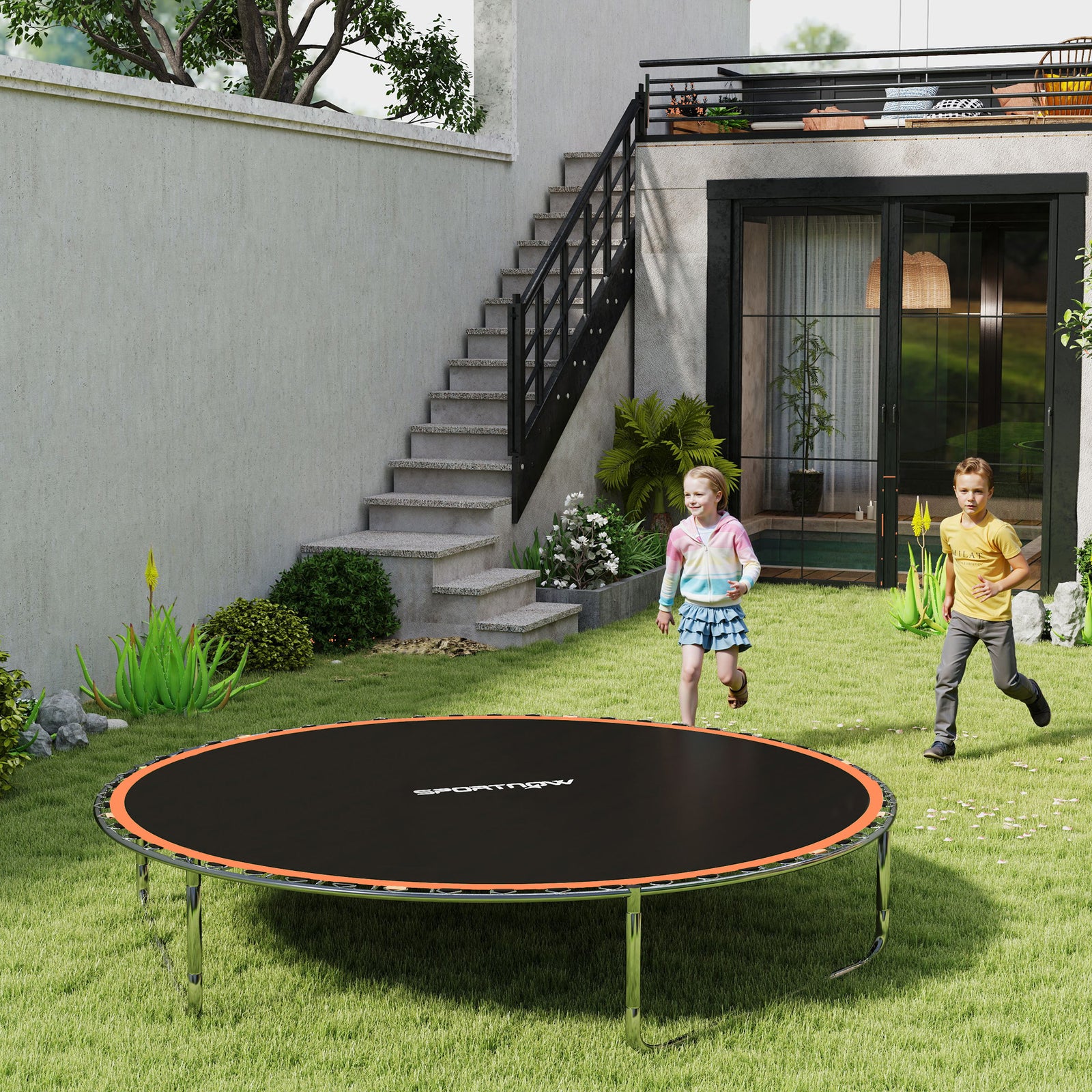 Trampoline Replacement Mat with Spring Pull Tool, 54 V-Hooks, for 10ft