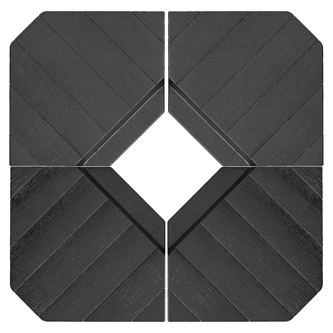 Umbrella Weights for Cantilever Parasols, Set of 4 Heavy Duty Parasol Base Stand Weights, 80kg Sand or 60kg Water Filled, Black