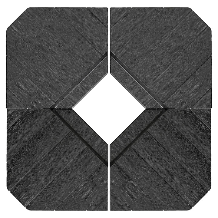 Umbrella Weights for Cantilever Parasols, Set of 4 Heavy Duty Parasol Base Stand Weights, 80kg Sand or 60kg Water Filled, Black