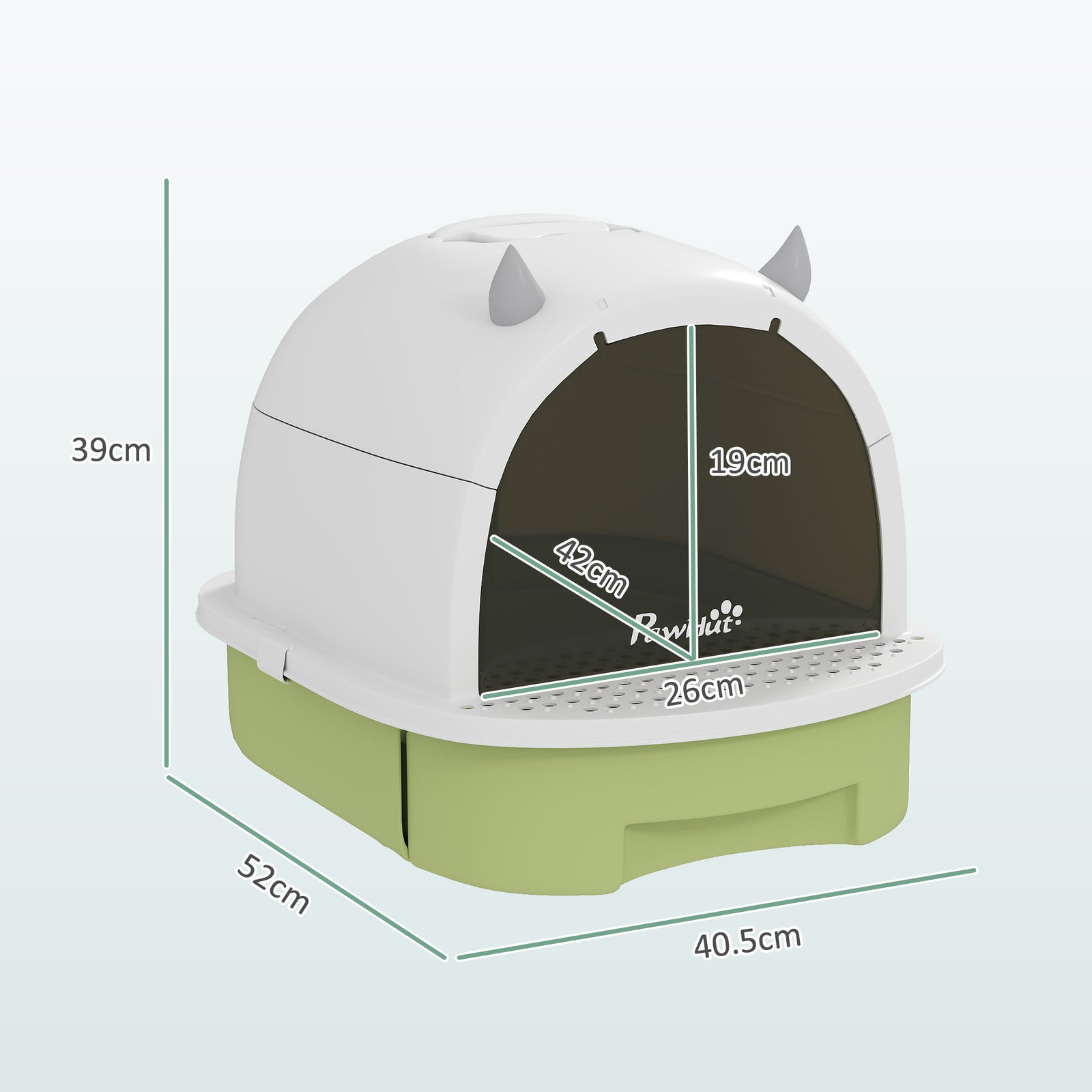 Enclosed Cat Litter Box w/ Pull-Out Drawer, Scoop, Deodorising Bags fo