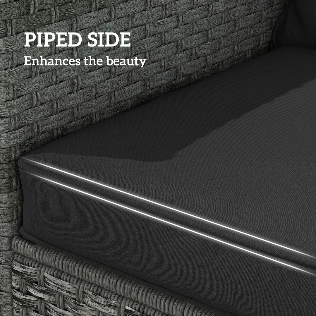 Seat and Back Padded Cushion Set, CUSHION ONLY - Black