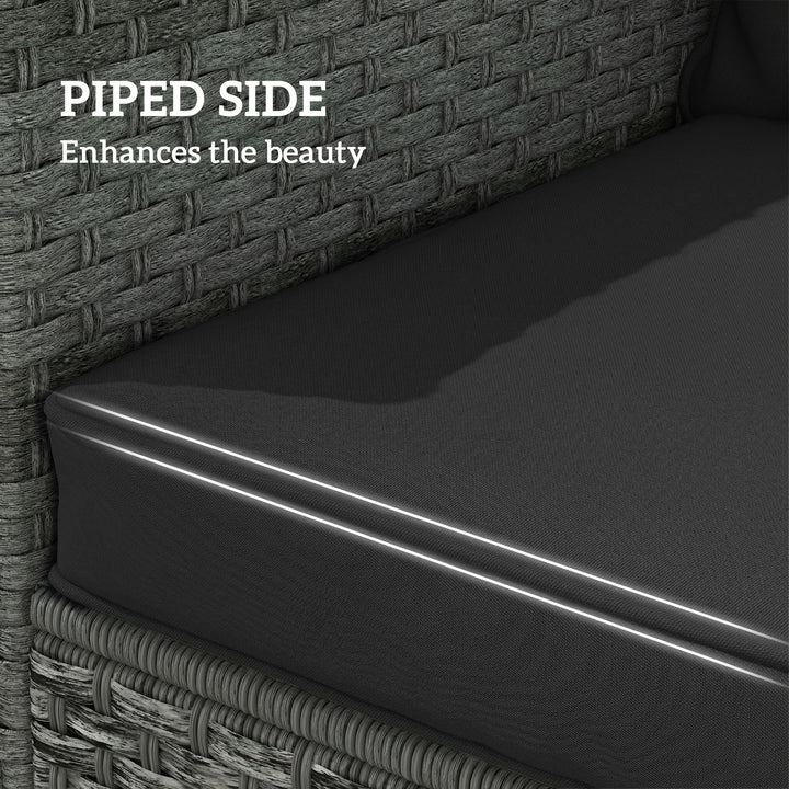 Seat and Back Padded Cushion Set, CUSHION ONLY - Black