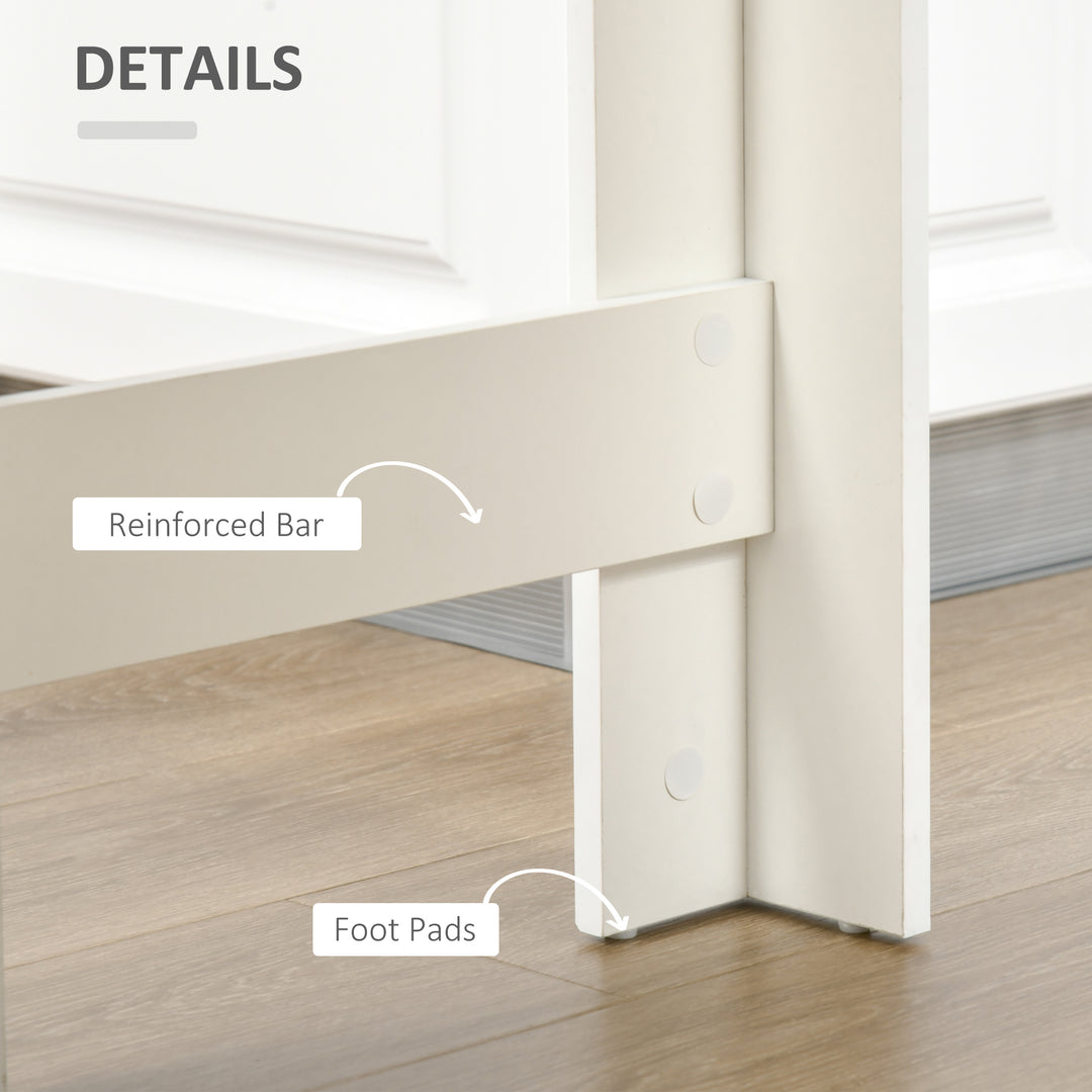 MCL Bar Table, Dining Table with 4-Tier Storage Shelf for Breakfast Bar, Kitchen, Dining Room, Living Room, Natural