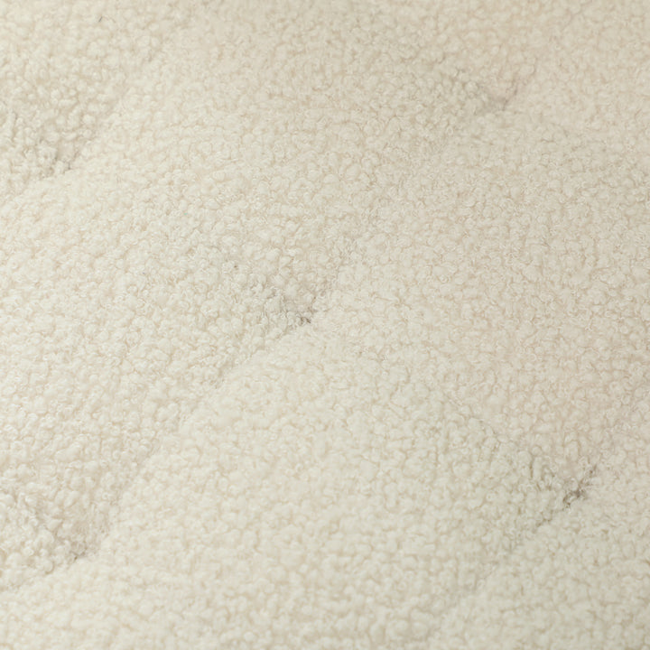 40.5L Teddy Fleece Storage Ottoman - Cream White