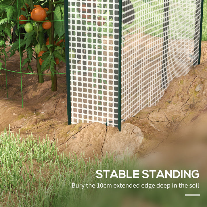 Green House, Mini Greenhouse with 2 Roll-up Doors, Vent Holes and Rein