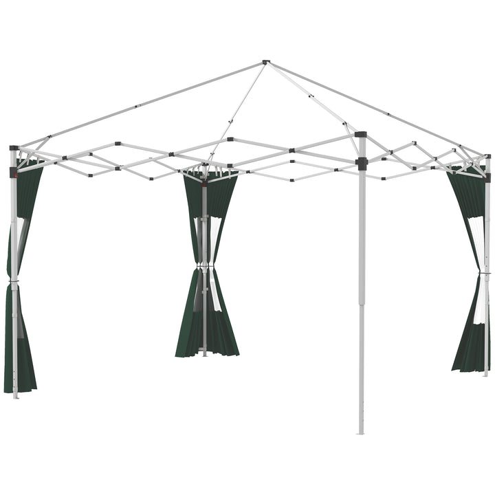 Outsunny Gazebo Side Panels, Replacement Set with Doors and Windows, for 3x3(m) or 3x6m Pop Up Gazebo, Green