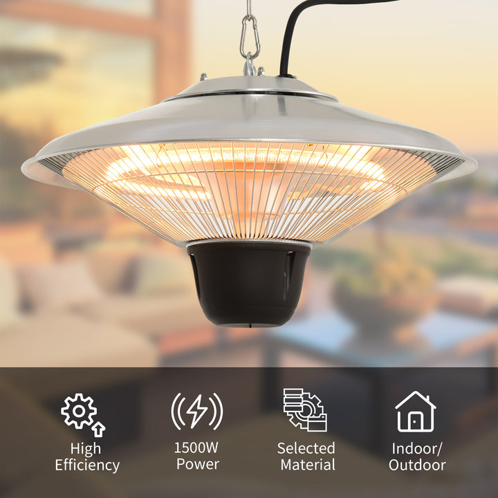 1500W Outdoor Heater Outdoor Ceiling Mounted Aluminium Halogen - view 6