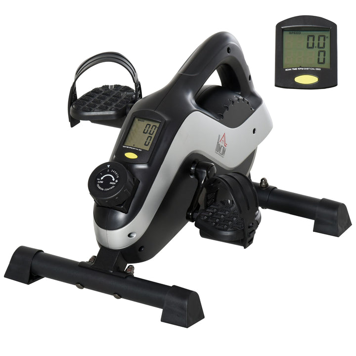 Portable Pedal Exerciser, Mini Exercise Bike with 8 Levels Magnetic Resistance and LCD Display, Cycle Leg Exerciser Sitting Down