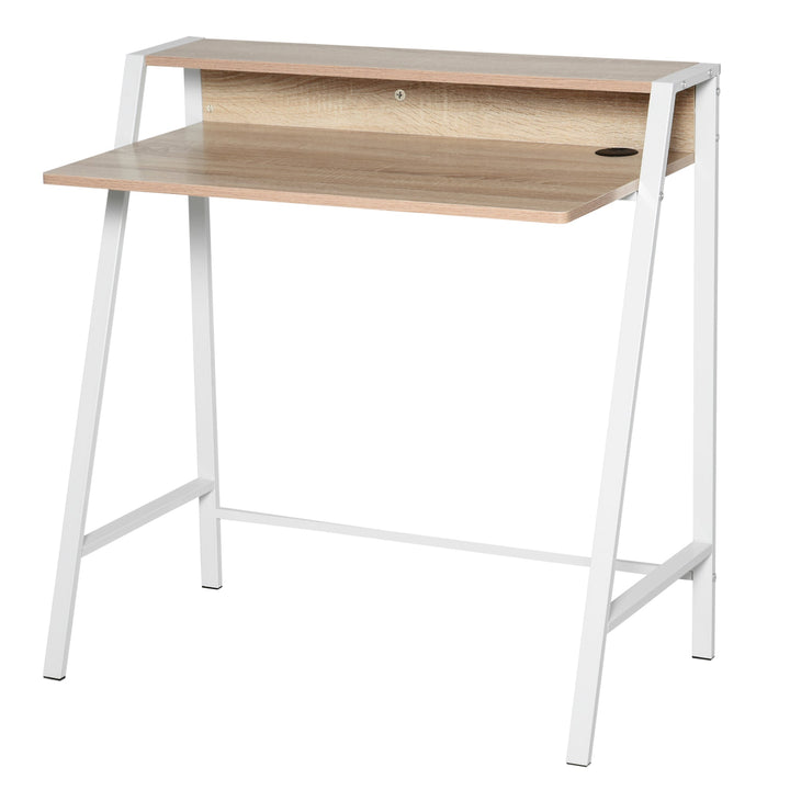 MCL Writing Desk Computer Table Home Office PC Laptop Workstation Storage Shelf 84L x 45W cm