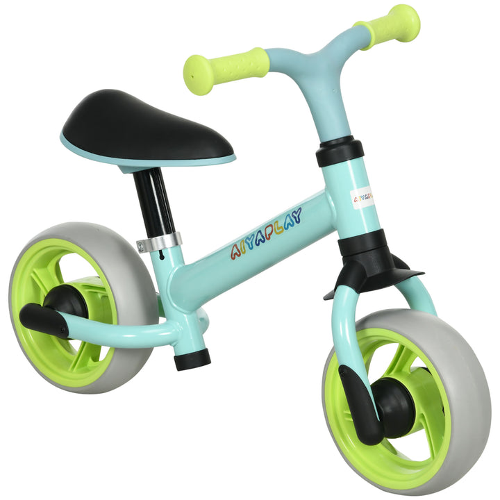 AIYAPLAY 8" Balance Bike: Lightweight Kids Training Bicycle with Adjustable Seat & EVA Wheels, Green | Aosom UK