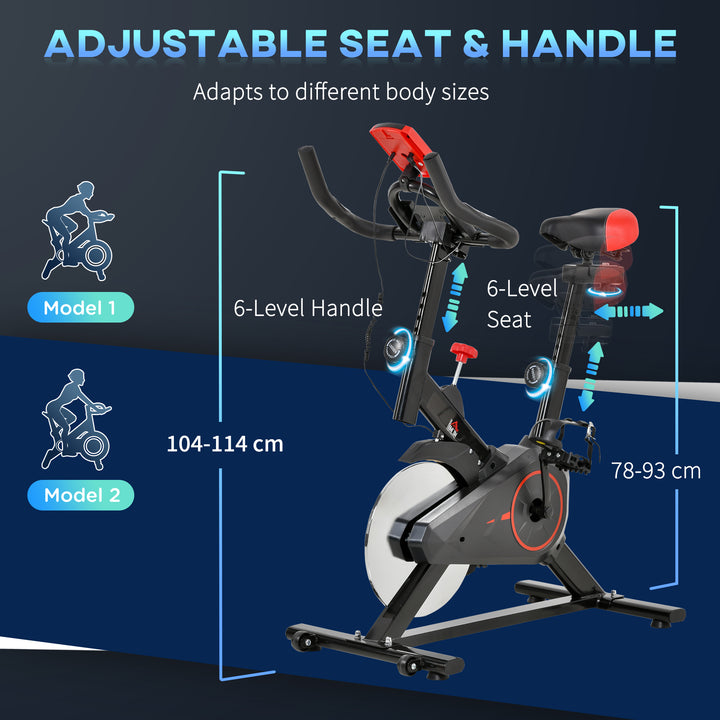 MCL Indoor Upright Exercise Bike Machine, with Adjustable Seat, Resistance, Handlebar, LCD Display