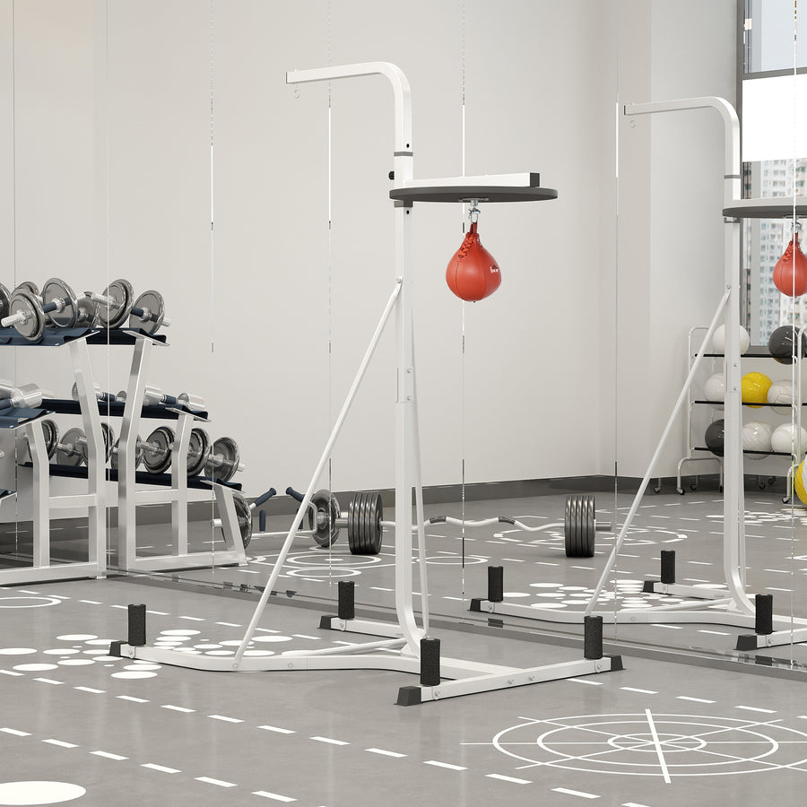 Adjustable Freestanding Speedbag, Punch Bag Hanger, White