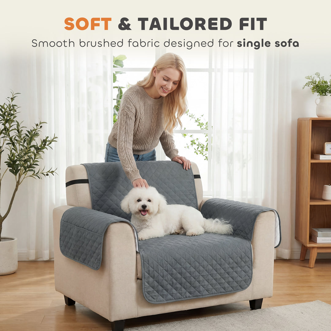 Waterproof Sofa Cover, Soft Couch Cover for Dogs Cats Pets, Non Slip S