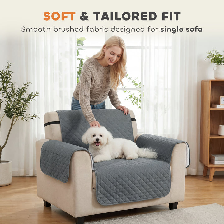 Waterproof Sofa Cover, Soft Couch Cover for Dogs Cats Pets, Non Slip S