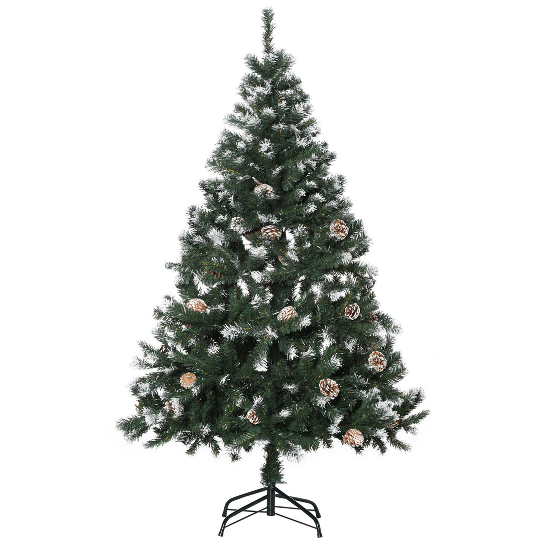 MCL 5FT Artificial Christmas Tree with Pine Cones, Holiday Home Xmas Decoration Automatic Open, Green