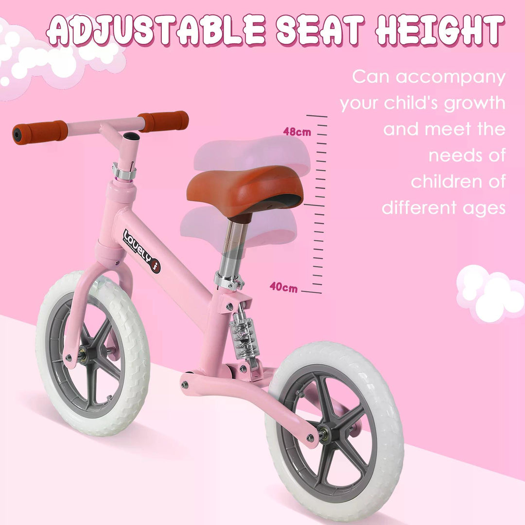 HOMCOM Balance Bike for Toddlers, No Pedal Training Bicycle for Walking Skills Development, Pink | Aosom UK