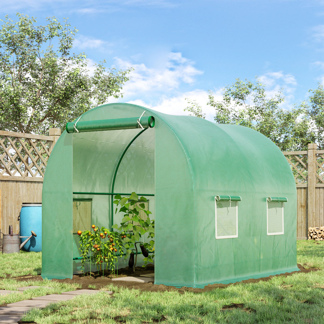 MCL 245 x 200cm Polytunnel Greenhouse - Green