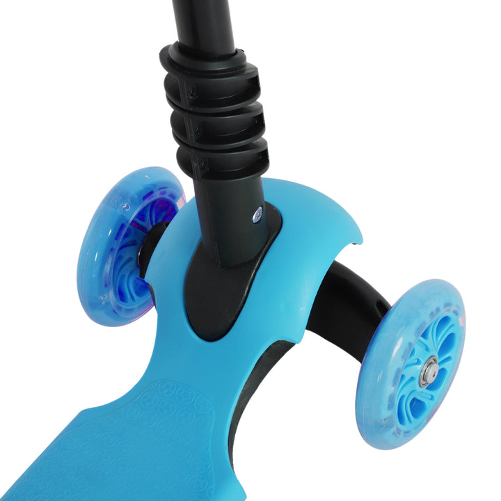 Adjustable Kids Toddler Scooter, with Removable Seat, Back Handle, Blue