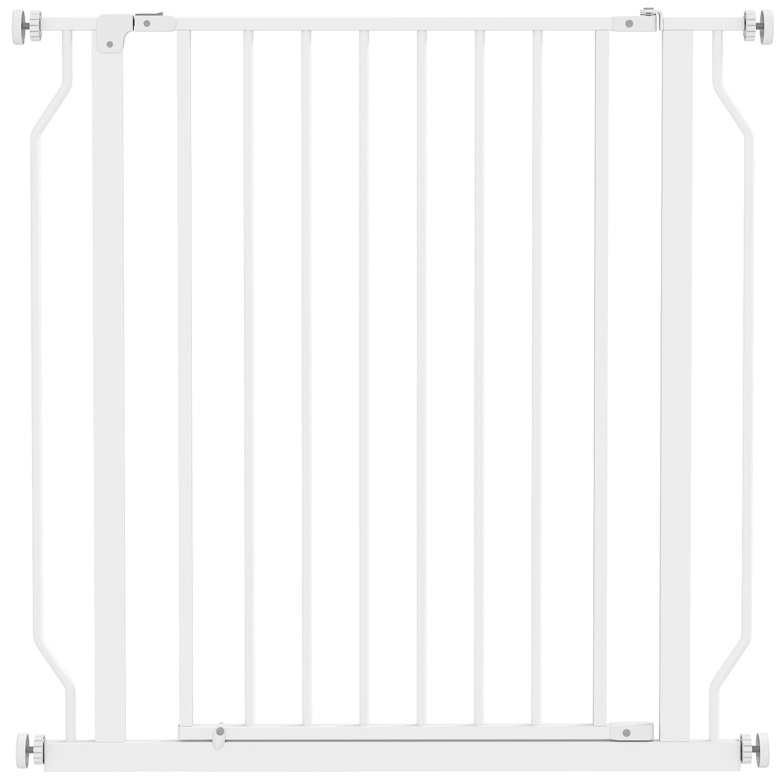 Extra Wide Dog Safety Gate, with Door Pressure, for Doorways, Hallways, Staircases - White